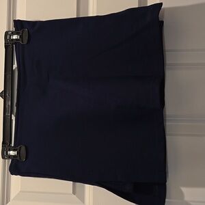 Vintage 90’s Mini Skort S Navy Blue Skirt Built-in Shorts USA Nylon Schoolgirl